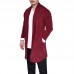 Mens Casual Mid Length Long Sleeve Loose Comfy Solid Color Cardigans